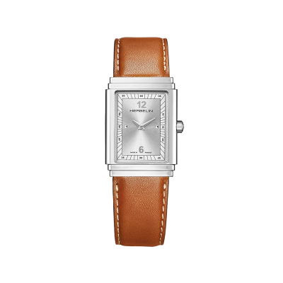 Photo montrant l'intégralité de la montre Herbelin Art Déco – 1925’s – Acier & Cuir