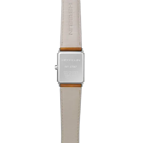 Photo montrant l'intégralité de la montre Herbelin Art Déco – 1925’s – Acier & Cuir