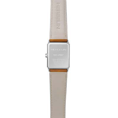 Vue de dos de la montre Herbelin Art Déco – 1925’s – Acier & Cuir