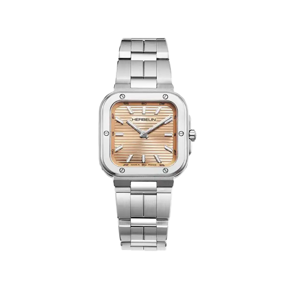 Photo montrant l'intégralité de la Montre Herbelin Cap Camarat – Square – Champagne Rosé
