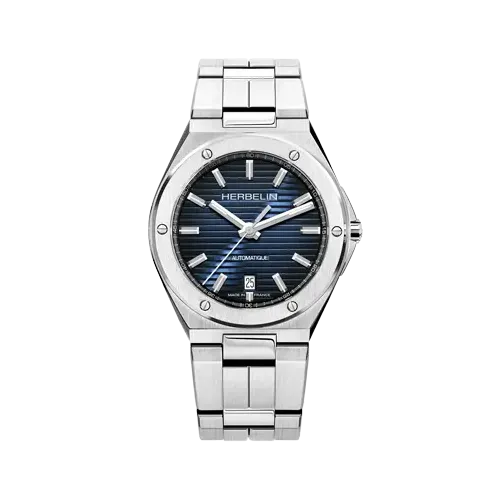 Photo montrant l'intégralité de la montre Montre Herbelin Cap Camarat – Automatique Date – Acier & Bleu