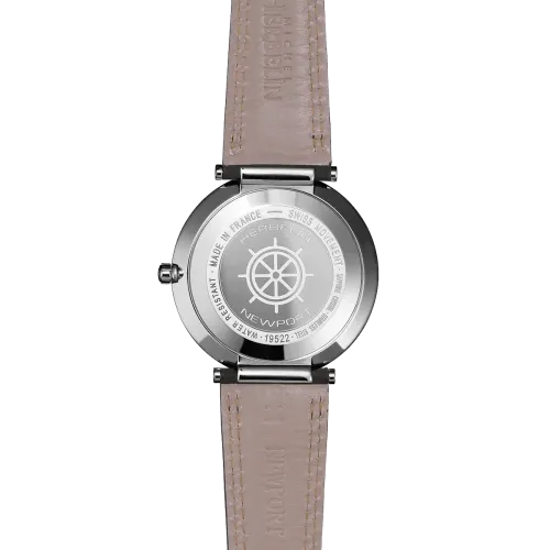 Photo Montrant l'Intégralité de la Montre Montre Herbelin Newport – Slim – Acier & Cuir Noir