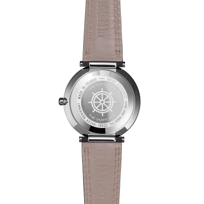 Vue de Dos de la Montre Montre Herbelin Newport – Slim – Acier & Cuir Noir