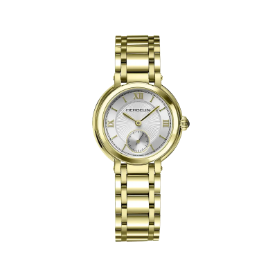 Photo Montrant l’Intégralité de la Montre Montre Herbelin Galet – Petite Seconde – PVD Or Jaune
