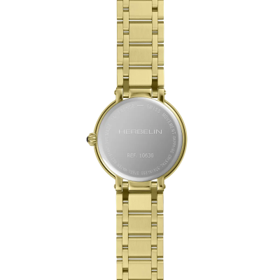 Vue de Dos de la Montre Montre Herbelin Galet – Petite Seconde – Nacre & PVD Or Jaune