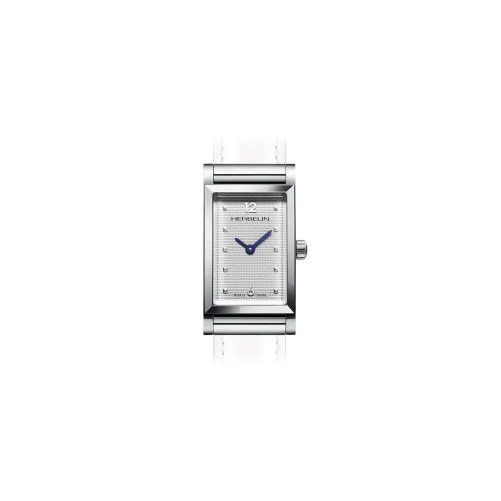 Photo Montrant l’Intégralité de la Montre Montre Herbelin Antarès – Rectangle – Aiguilles Bleues