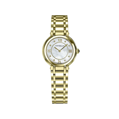 Photo Montrant l’Intégralité de la Montre Herbelin Octogône – Quartz – Doré & Cuir