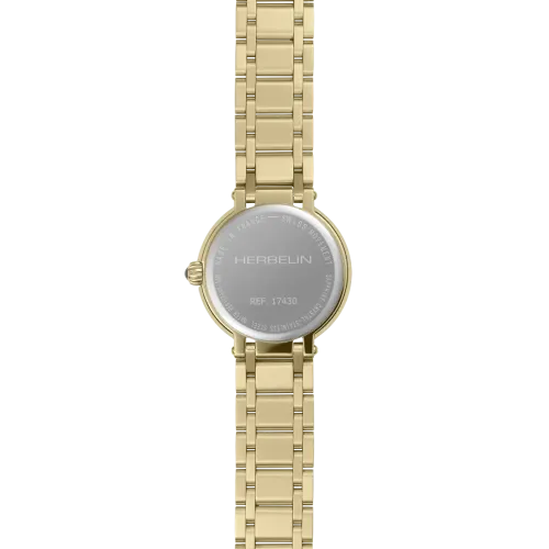 Photo Montrant l’Intégralité de la Montre Herbelin Octogône – Quartz – Doré & Cuir