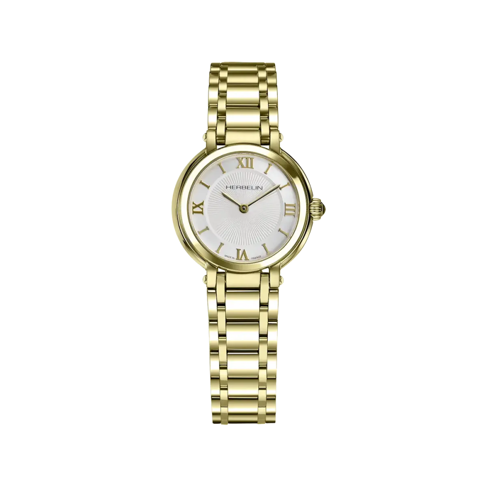 Photo Montrant l’Intégralité de la Montre Montre Herbelin Galet – Quartz – PVD Or Jaune