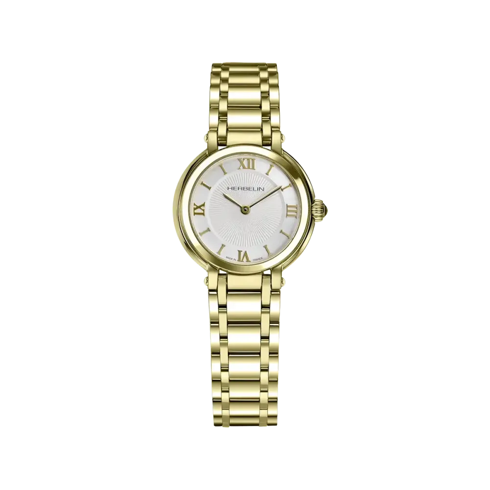 Photo Montrant l’Intégralité de la Montre Montre Herbelin Galet – Quartz – PVD Or Jaune