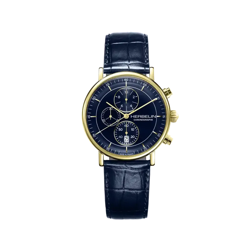 Photo Montrant l’Intégralité de la Montre Montre Herbelin Inspiration – Chronographe – Bleu