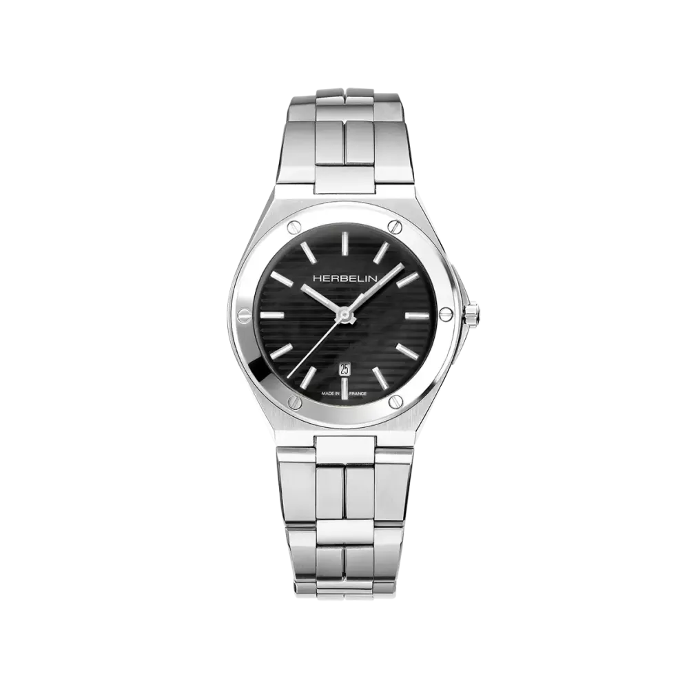 Photo Montrant l’Intégralité de la Montre Montre Herbelin Cap Camarat – Acier – Nacre Noire