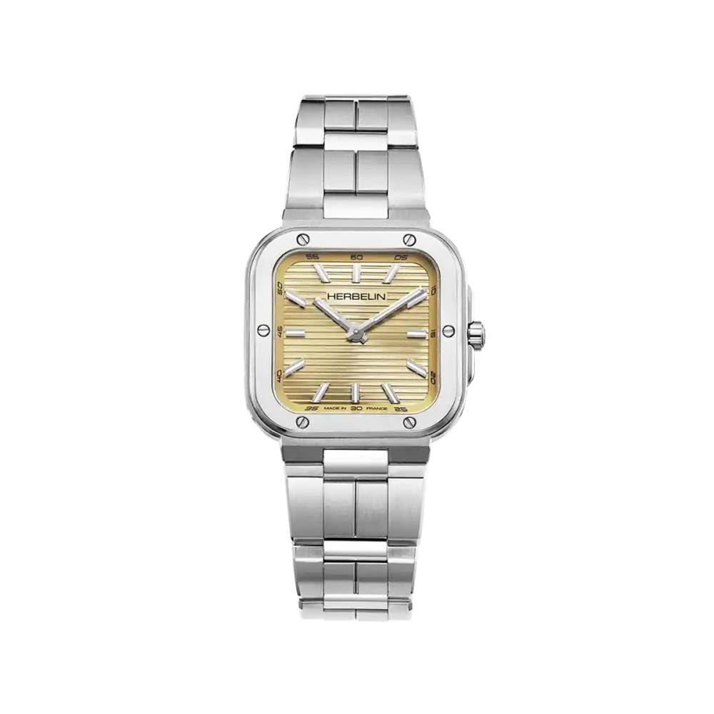 Photo Montrant l’Intégralité de la Montre Montre Herbelin Cap Camarat – Square Dame – Champagne