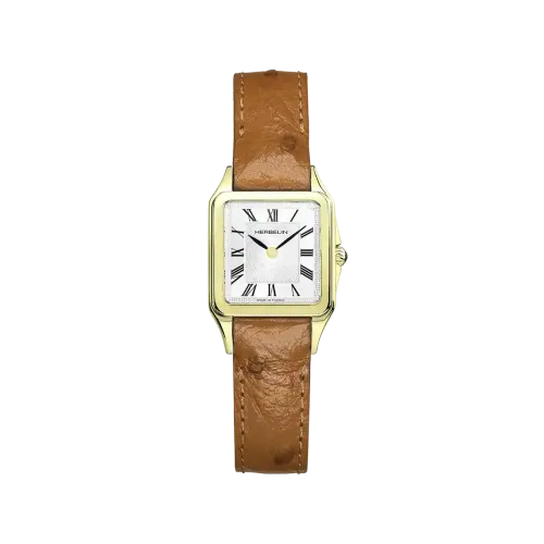 Photo Montrant l’Intégralité de la Montre Montre Herbelin Luna – Quartz – Doré & Cuir Camel