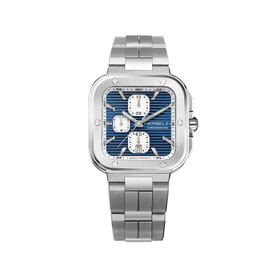 Photo Montrant l’Intégralité de la Montre Montre Herbelin Cap Camarat – Square Chronographe – Bleu