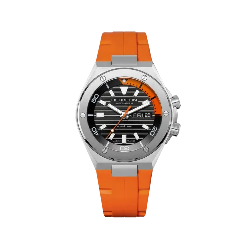 Photo Montrant l’Intégralité de la Montre Montre Herbelin Cap Camarat – Diver Automatique – Acier