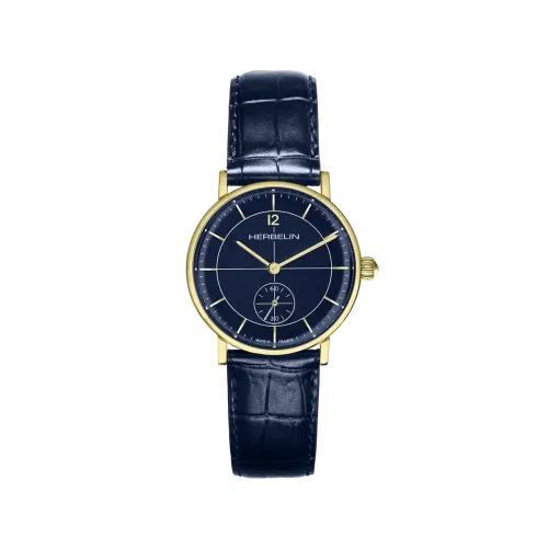 Photo Montrant l’Intégralité de la Montre Montre Herbelin Inspiration – Petite Seconde – Bleu & Or