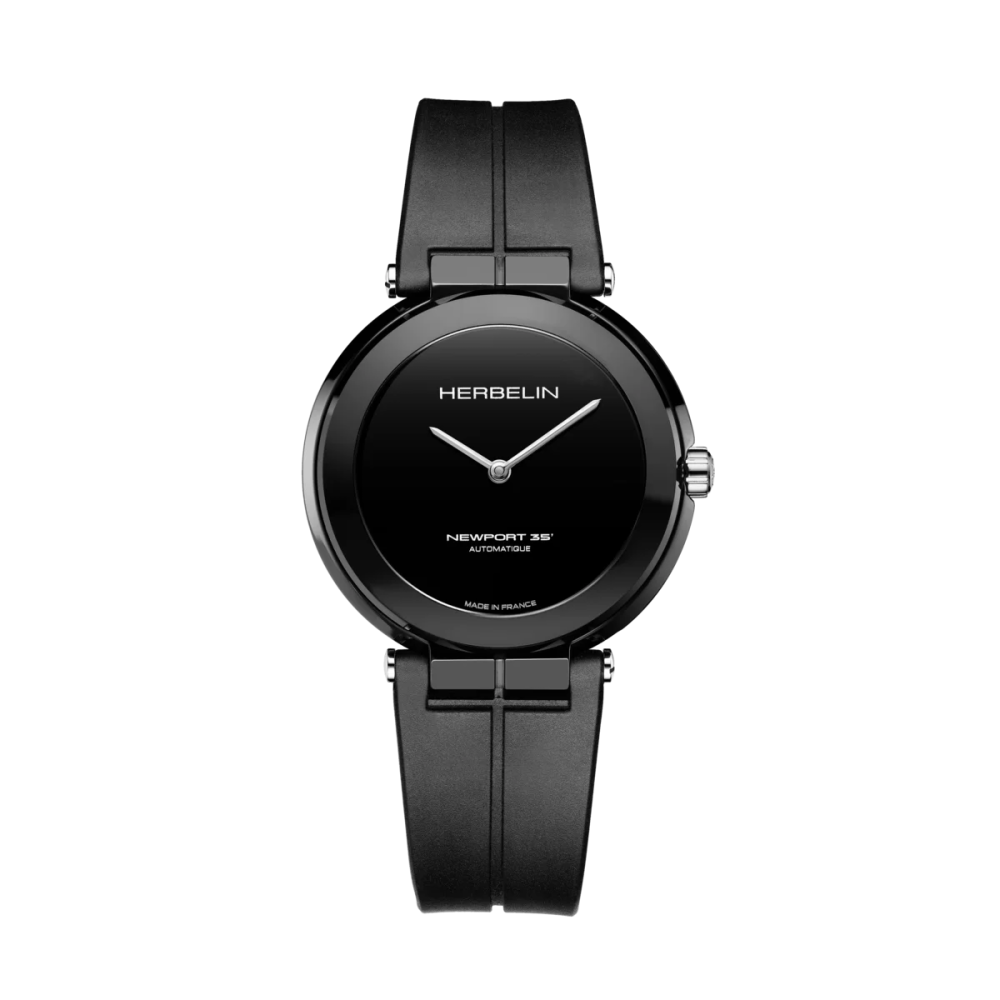 Photo montrant l'intégralité de la montre Montre Herbelin Newport – Automatique – Céramique Noire