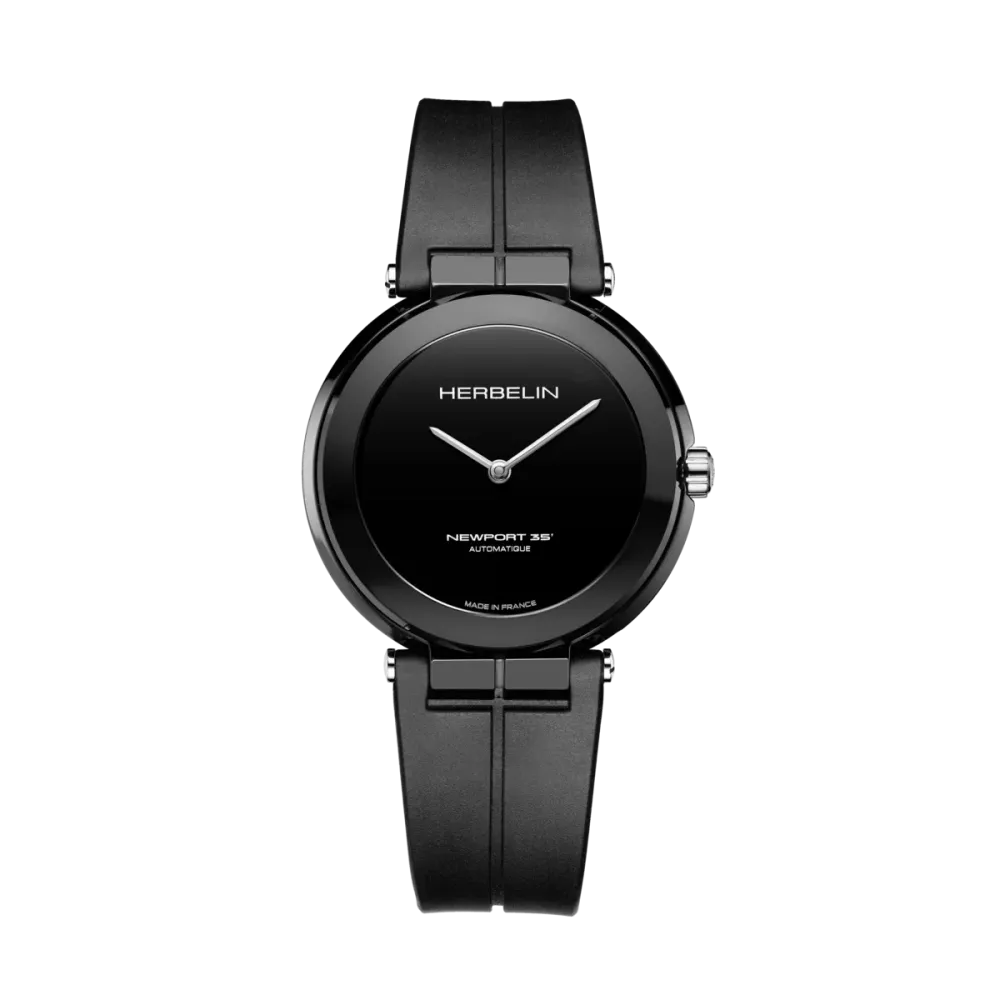 Photo montrant l'intégralité de la montre Montre Herbelin Newport – Automatique – Céramique Noire