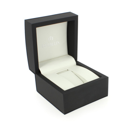 Vue de l’écrin de la Montre Herbelin Equinoxe – quartz – nacre & cuir beige