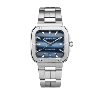 MONTRE HERBELIN CAP CAMARAT – SQUARE AUTOMATIQUE – ACIER & BLEU
