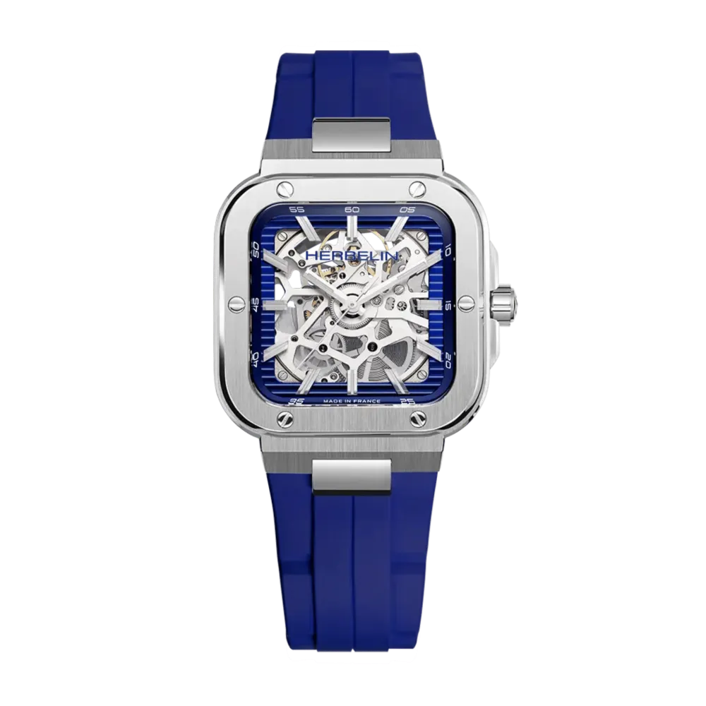 Vue profil de la montre Cap Camarat – Squelette Automatique Carré – Édition Limitée