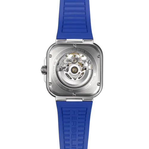 Vue profil de la montre Cap Camarat – Squelette Automatique Carré – Édition Limitée