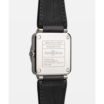 Vue de dos de Montre Bell & Ross BR-03 GMT Black