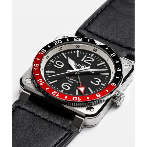 Photo montrant l'intégralité de la montre MONTRE BELL & ROSS BR-03 GMT Black