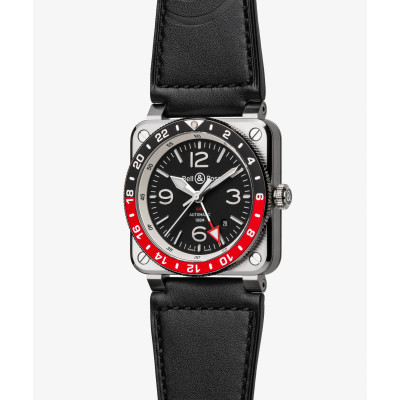 Image capturant l’ensemble de la montre Montre Bell & Ross BR-03 GMT Black