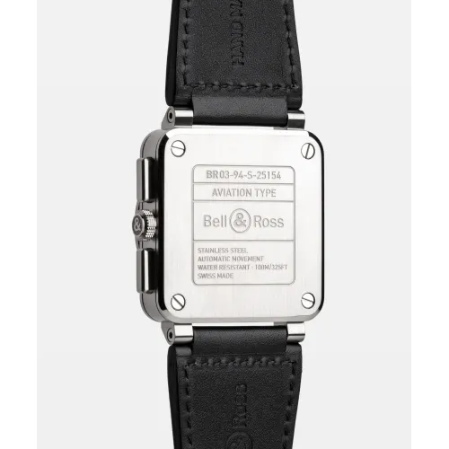 Photo montrant l'intégralité de la montre Montre Bell & Ross BR-03 Chrono Black Steel