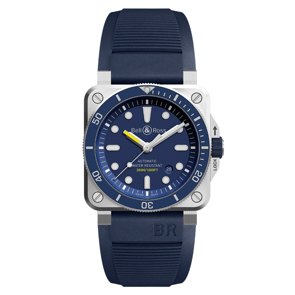 Vue complète de la Montre Bell & Ross BR-03 Diver Blue Steel