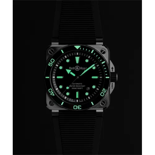 Photo montrant l'intégralité de la montre Montre Bell & Ross BR-03 Diver