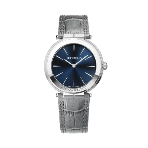 Photo montrant l'intégralité de la montre Newport – Slim – Bleu & Anthracite