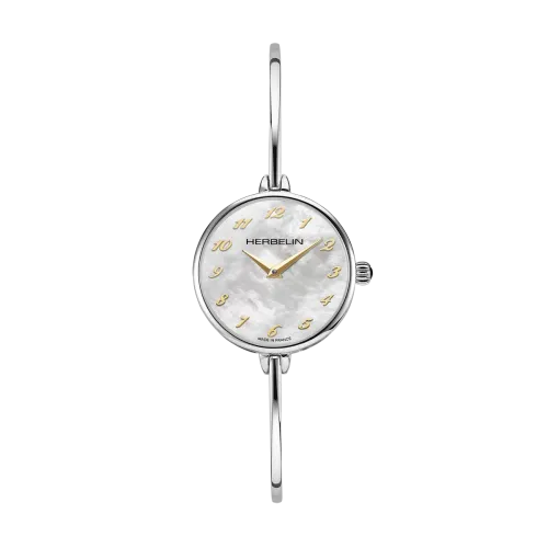 Photo montrant l'intégralité de la montre Montre Herbelin Fil – Quartz – Acier & Nacre