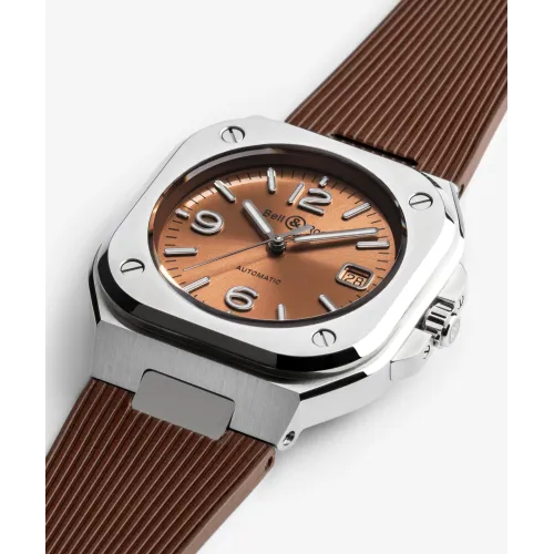 Vue de l’écrin de la montre Montre Bell & Ross BR-05 Copper Brown Steel