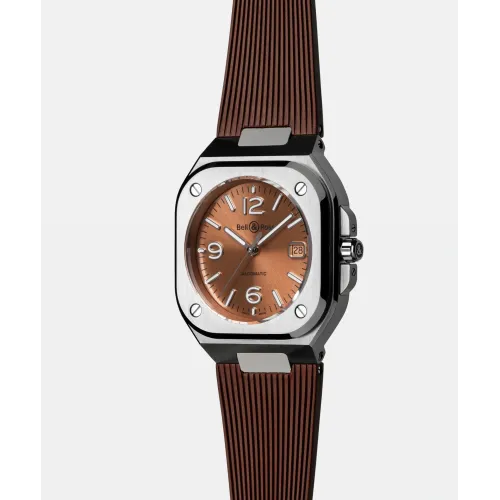 Vue de l’écrin de la montre Montre Bell & Ross BR-05 Copper Brown Steel
