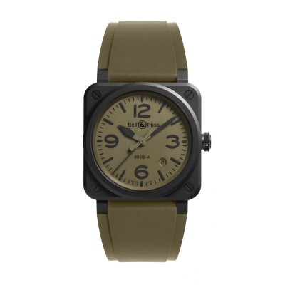 Photo montrant l'intégralité de la montre Montre Bell & Ross BR-03 Military Ceramic