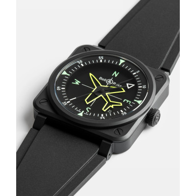 Vue en gros plan de la montre Montre Bell & Ross BR-03 Gyrocompass