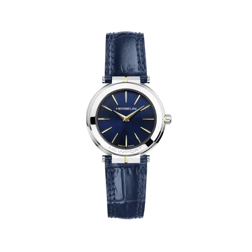 Photo montrant l'intégralité de la montre Montre Herbelin Newport – Slim – Bicolore & Cuir