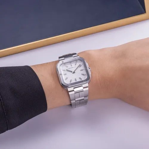 Photo montrant l'intégralité de la montre Montre Herbelin Cap Camarat – Square Dame – Blanc