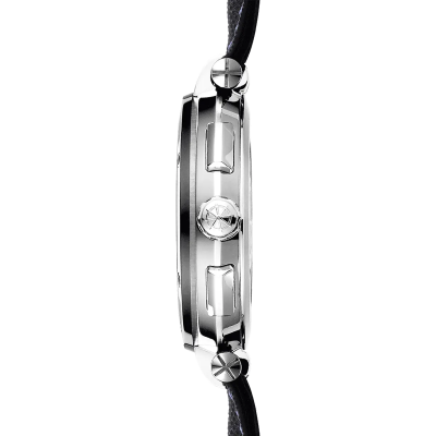 Vue profil de la montre Montre Herbelin Newport – Chronographe – Acier PVD Noir