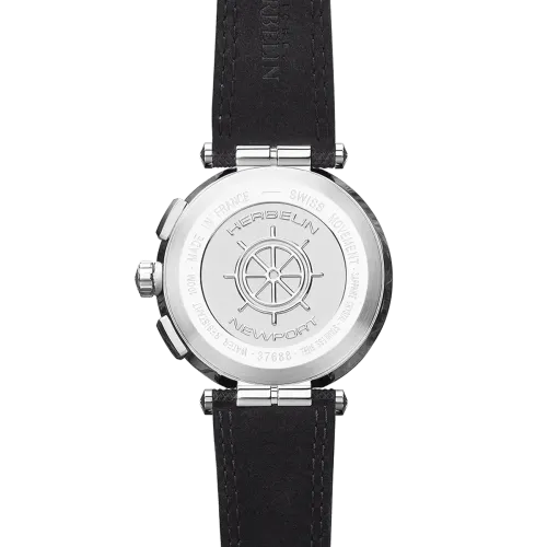 Photo montrant l'intégralité de la montre Montre Herbelin Newport – Chronographe – Acier PVD Noir