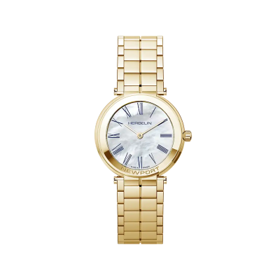Photo montrant l'intégralité de la montre Montre Herbelin Newport – Slim Quartz – Acier & Nacre