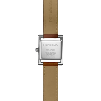 Vue profil de la montre Montre Herbelin Ve Avenue – Quartz – Cuir Camel & Index