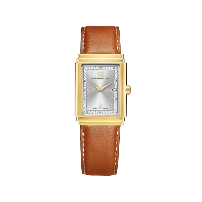 Photo montrant l'intégralité de la montre Montre Herbelin Art Déco – 1925’s – PVD Or Jaune & Cuir