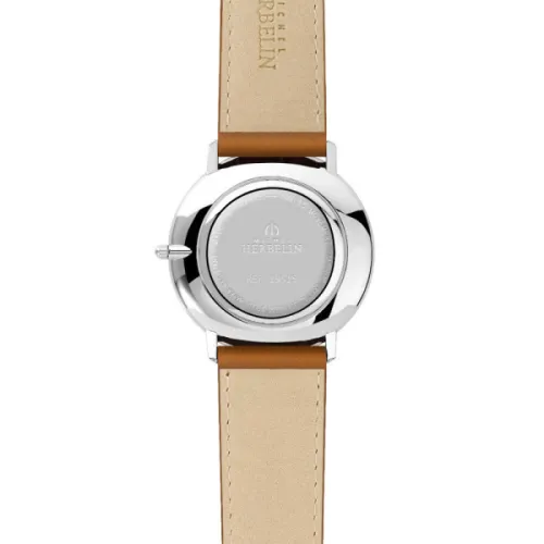 Photo montrant l'intégralité de la montre Montre Herbelin City – Quartz – Vert & Cuir Marron