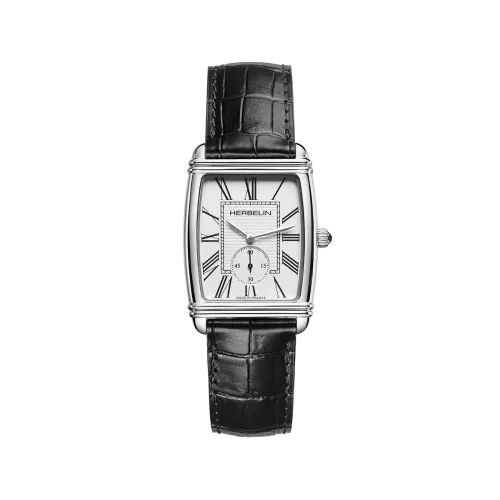 Photo montrant l'intégralité de la montre Montre Herbelin Art Déco – Petite Seconde – Acier & Cuir