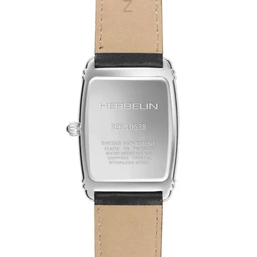 Photo montrant l'intégralité de la montre Montre Herbelin Art Déco – Petite Seconde – Acier & Cuir