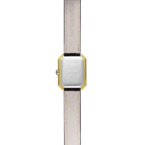 Photo montrant l'intégralité de la montre Montre Herbelin Octogône – Quartz – Nacre Noire & Cuir
